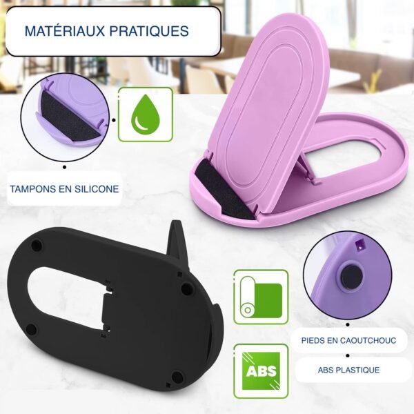 Support téléphone pliable – Support compact et réglable pour smartphone