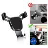 Support smartphone voiture crochet gravité – Fixation double sécurisée